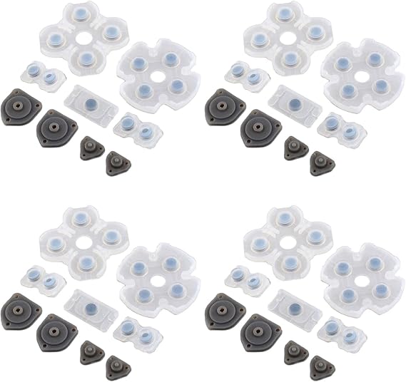 4 Set Silicone Conductive Rubber Pad Keypads Button for PS4 Controller