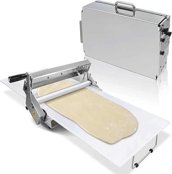 Folding Dough Rolling Machine, Counter Top Dough Sheeter, Dough Roller Machine, Manual Dough Sheeter, Compact Dough Sheeter Machine, Dough Machine with Adjustable Thickness