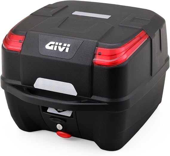 GIVI Monolock 33L Motorcycle Rear Box, ATLAS Series B33NM, Red Lens, 28828