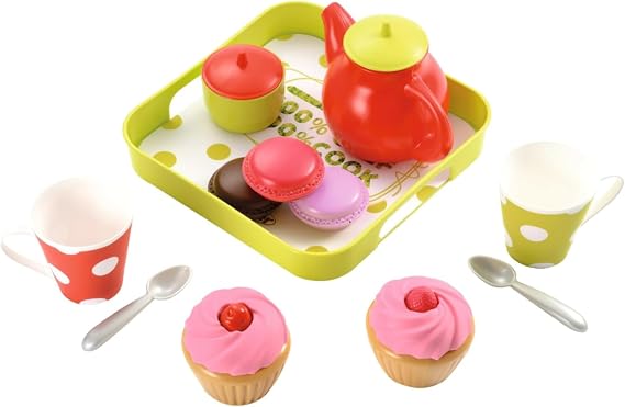 Ecoiffier 960 Tea Set Tray with Cupcakes