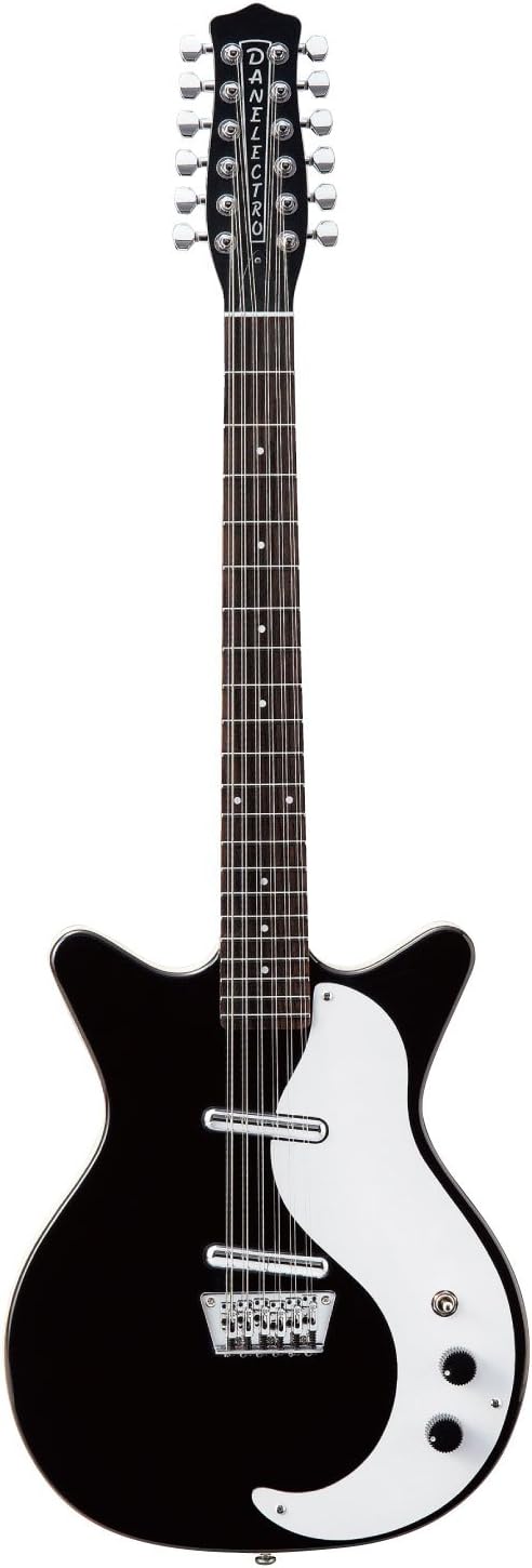 Danelectro Electric Guitar, 12 Strings, 59 Model, 12 String, Black