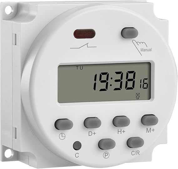 Heschen 12V DC/AC Digital Timer Switch 16A CN101A Programmable Time Relay