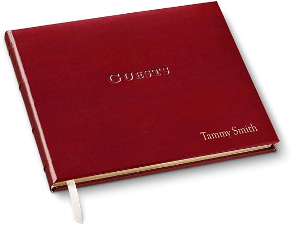 Gallery Leather Personalized Guest Book for Wedding Reception - Custom