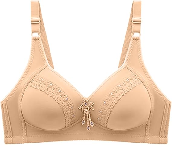 Womens Push Up Bras Full Coverage Supportive Bra Adjustable Wire Free Breathable Everyday Bra Comfort No Underwire Bra