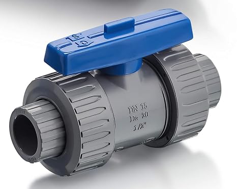 Manual Ball Valve,PVC,1/2",FKM,Socket