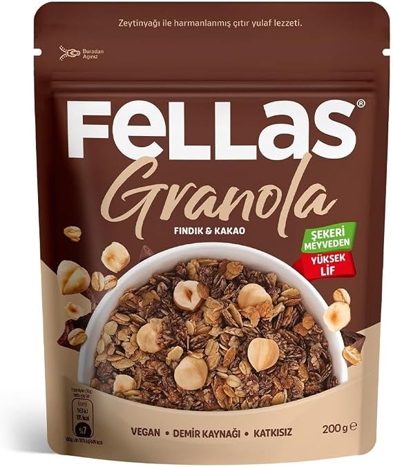 Fellas Granola Fındık ve Kakao 200 gr