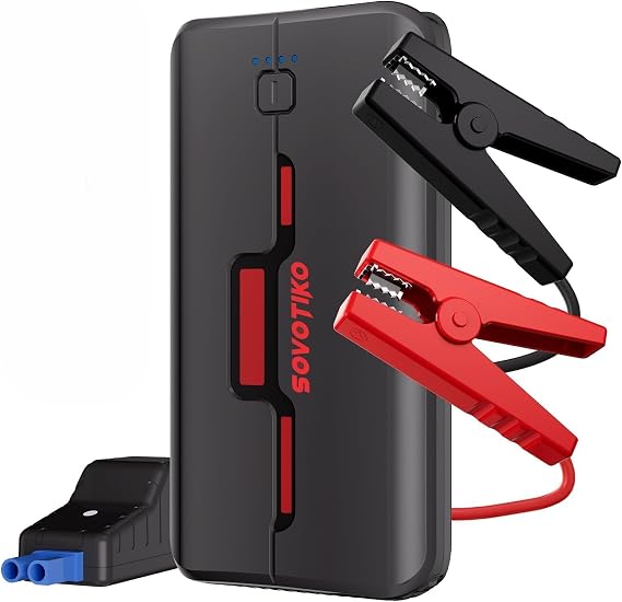 Car Battery Jump Starter 2000A, Portable Jump Starter Battery Booster Pack (up to 8.0L Gasoline and 6.0L Diesel Engine), 12V Portable Jump Box with 4 Modes Flashlight and Jumper Cable