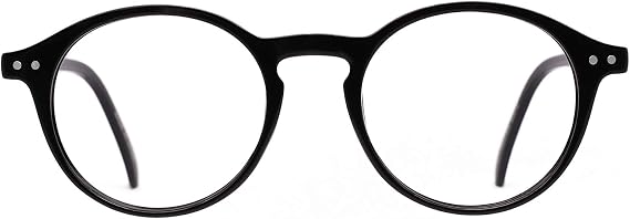 Round Reading Glasses Women Retro Nerd Readers Lightweight Trendy 1.0 1.25 1.5 1.75 2.0 2.25 2.5 2.75 3.0 3.25 3.5 3.75 4.0 5.0 6.0 (Black, 175)