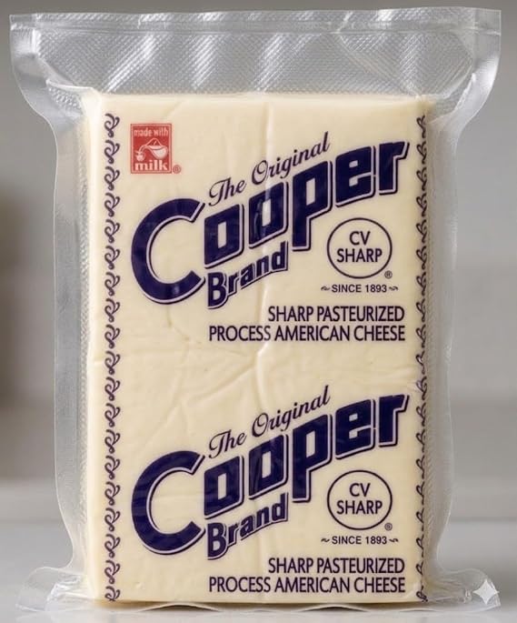 Cooper Sharp American White Cheese. 2 lb Deli Cut