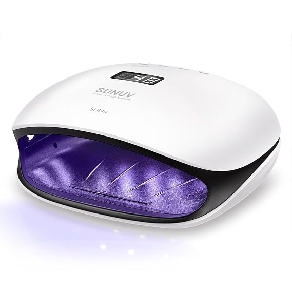 SUNUV UV LED Nail Lamp, UV Light for Nails, LCD Display, 36 LEDs SUN4 Black | 4 Timer Settings (10s/30s/60s/99s), Fast Curing Lamp, Auto Sensor, Compatible with All Gel Polish, Home & Salon Use