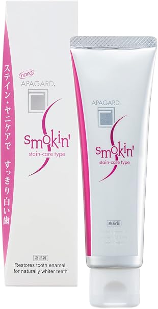 APAGARD Smokin' Remineralising Nano Hydroxyapatite Toothpaste - for Naturally Whiter Teeth Stain Removal Type 100 g Mild Mint Flavour