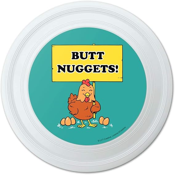 GRAPHICS & MORE Butt Nuggets Chicken Eggs Funny Humor Novelty 9" Flying Disc