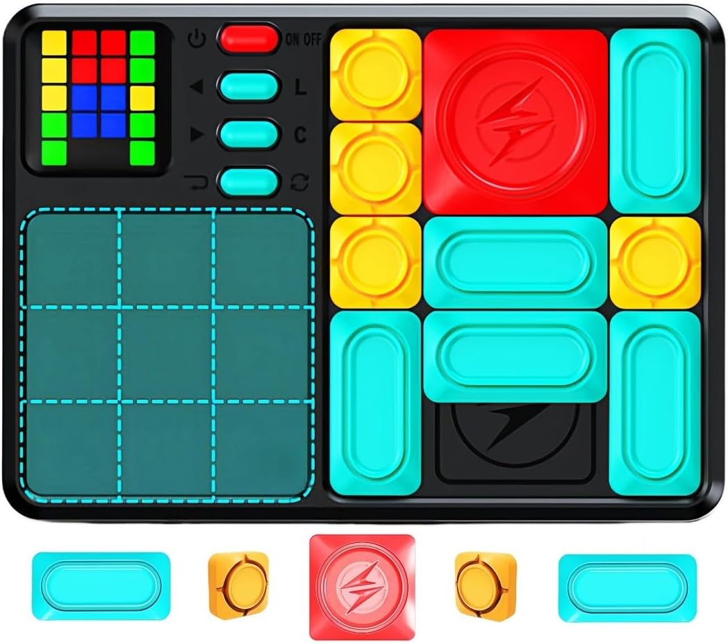 Super Sliding Puzzle Maze Building Block Game Console Kids Game Logical Thinking Parent-Child Interactive Escape Game Electronic Toys Birthday for ChildrenFriendsStudents