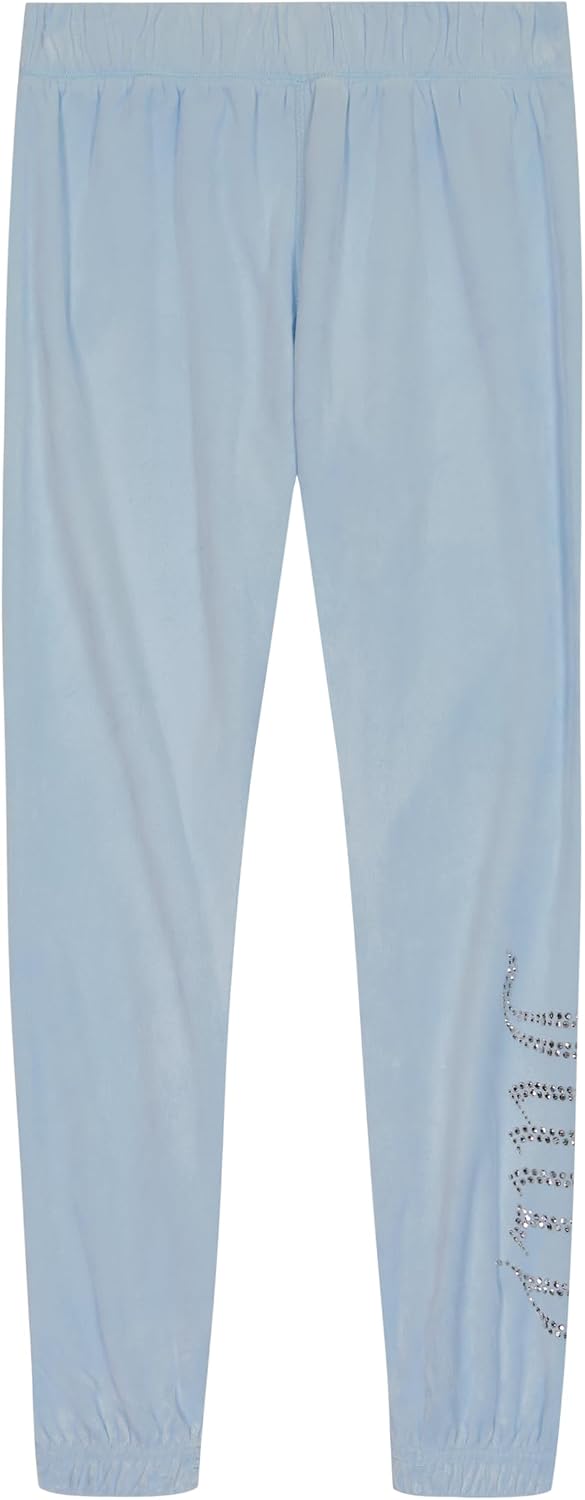 Juicy Couture Girls Pull-on Plush Velour Jogger, Ribbed Waist & Cuffs