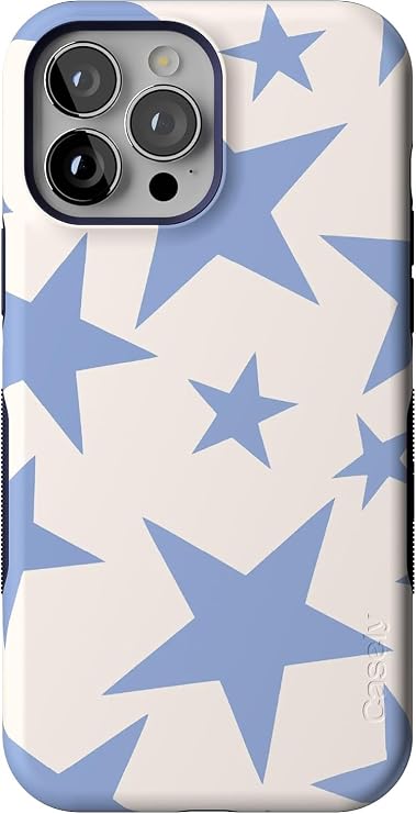 Casely iPhone 13 Pro Max Case | Stars Align | Blue & White Stars | Bold Protective Design | Compatible with MagSafe