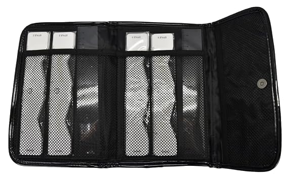 Biotouch Brow Stencil Kit 160 Stencils, Brow Guide Rulers, Powder Compact, Pencil & Stylish Pouch Full Brow & Hair Stroke Cutouts for Perfect Brows