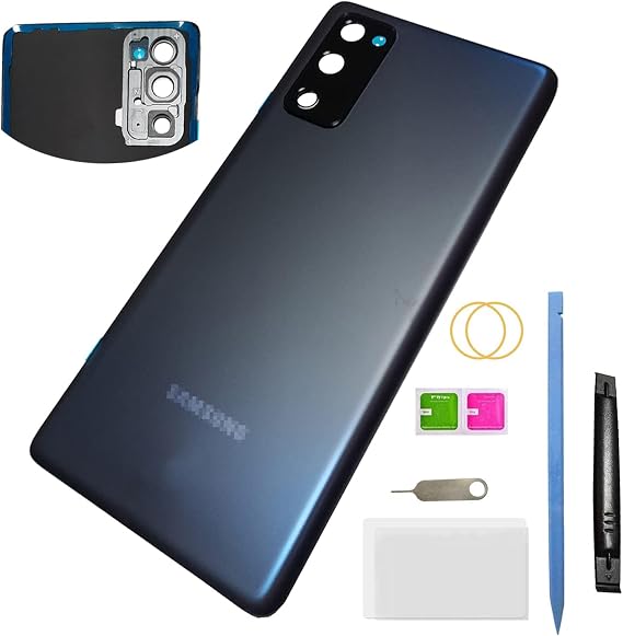 S20 FE バックカバー交換用リアバッテリードア Samsung Galaxy s20 fe G781 6.5インチクラウドネイビー/ブラック