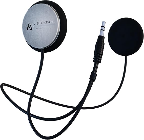 I A S U S XS2.1R Helmet Speaker with Foam Spacers Kit - High Performance Speaker Headphones - 3.5mm Earbud Jack Compatible with Most Helmet Comm Systems - Fits Most Ski, Snowboard & Motorcycle Helmets