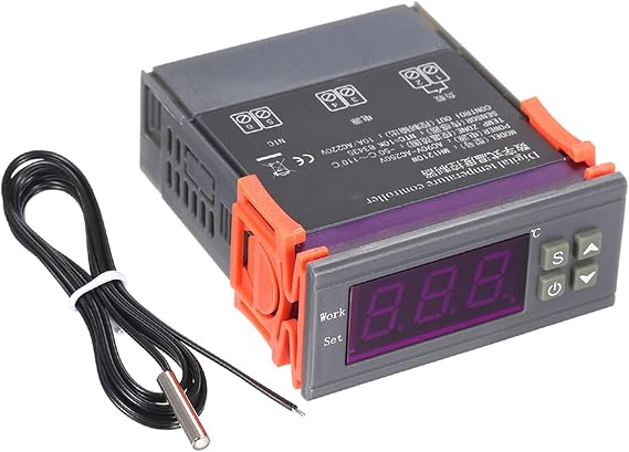 Temperature Controller,MH-1210W Intelligent Microcomputer Digital Temperature Controller Heating/Cooling Temperature Control Thermostat Regulator with Sensor
