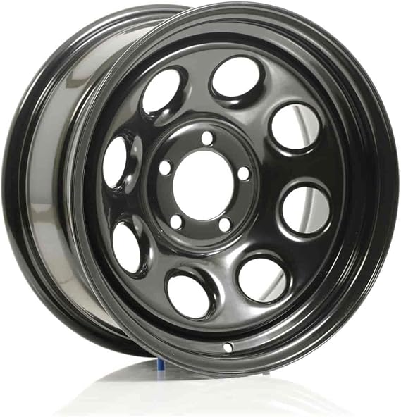 Cragar 3977712: Wheel, Soft 8, Steel, Black, 16 in. x 7 in., 5 x 4.5 in. Bolt Circle, 4 in. Backspace, Each