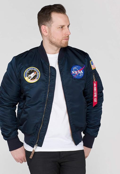 ALPHA INDUSTRIES Men's Ma-1 Vf Nasa Bomber Jacket for Men Bomber Jacket (pack of 1)