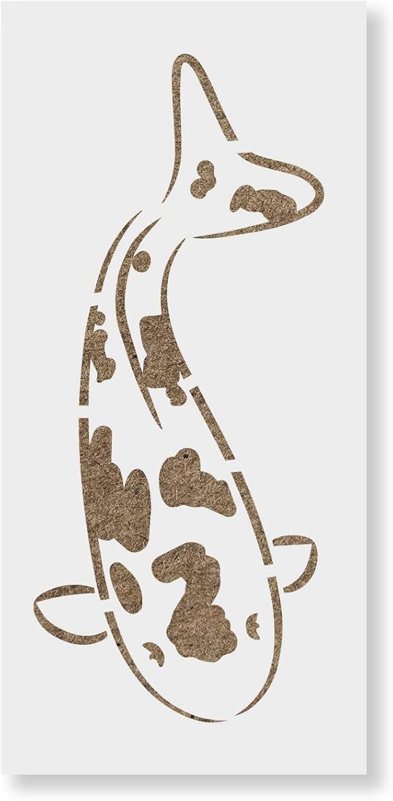 Koi Fish Stencil - Durable Fish Stencils Crafting Fish Patterns and Artworks