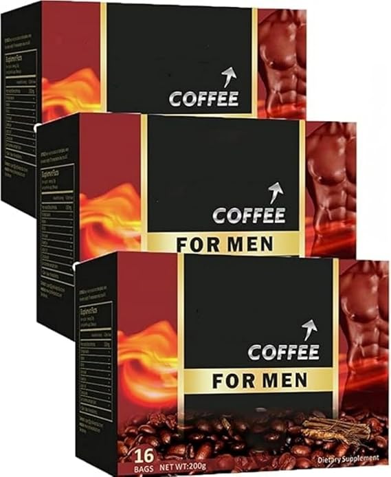 X Power Coffee for Men, Afircan Powder Coffee for Man, Energy-Boosting Coffees, 2026 Upgraded Instant Powers Coffees, The Secret To Strong Men (3 Box)