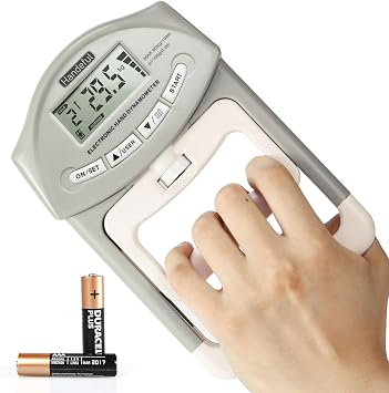 Handeful Grip Strength Tester Trainer - Dynamometer Handgrip Measurer Meter, Handheld Strengthener Exerciser for Sports, School, and Home Use