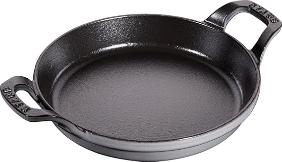 STAUB Toz İstiflenebilir Fırın Kabı, Yuvarlak (20 Cm, 0,75 L İçerisinde Bulunan Mat Siyah Kaplı Tepsi İle) Grafit Grisi