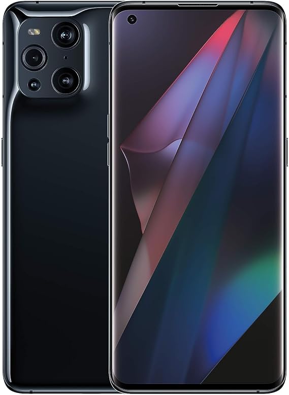OPPO Find X3 Pro 5G Unlocked Smartphone, Qualcomm Snapdragon 888 12GB RAM 256GB Storage 6.7" Android 11, ColorOS 11.2 - CPH2173-Black
