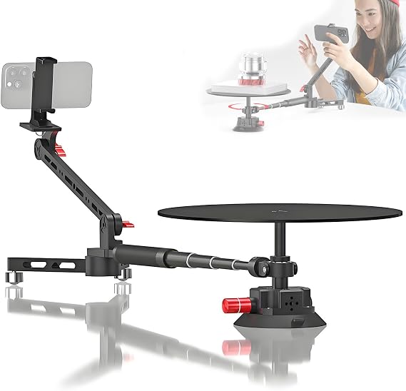 Camera Spinner | Spin Table Platform Surround Photography | 360 Degree Spinner Rotating Camera Slider Video Equipment | Adjustable Shooting Angle | for Photography, Product Shooting