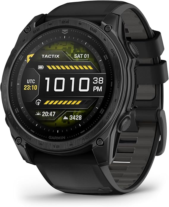 Garmin tactix 8, Premium Tactical GPS Smartwatch, 51mm | AMOLED Display, Includes Applied Ballistics UltralightTM Solver, Dedicated Tactical Features, Built-In Flashlight