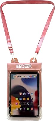 Waterproof Ebook Reader Case Holder Tablet Cover Bag eReader Dry Pouch for Amazon Kindle Paperwhite Oasis Fire 7 Nook Kobo iPad mini Samsung Tab Google Nexus Up to 8.5 Pink
