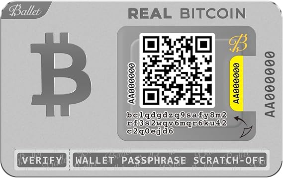 Ballet Bitcoin Hardware Wallet Card - Offline Cold Storage (Single)