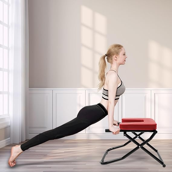 Yoga Headstand Bench, Yoga Inversion Chair, Inversion Chair, Headstand Trainer for Practice Head Stand, Shoulderstand and Strength Training