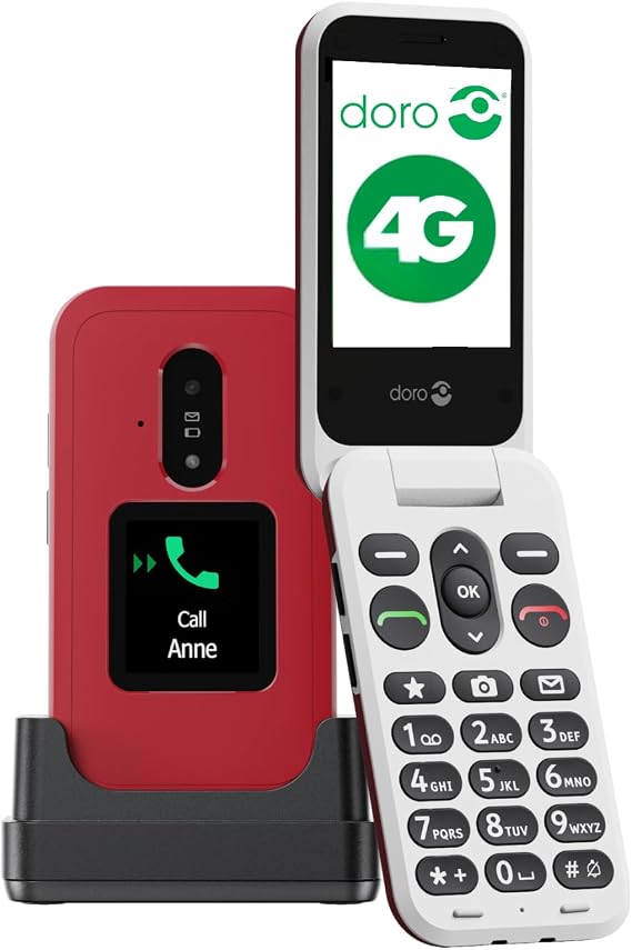 Doro Leva E30 4G Senior Mobile Phone without Contract, Folding Mobile Phone