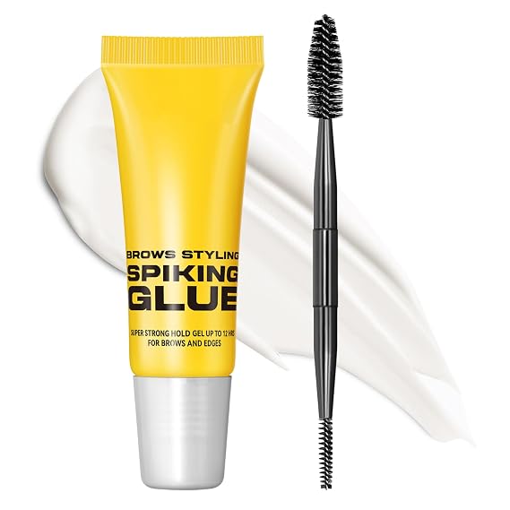 Clear Eyebrow Gel, 24H Super Hold, Waterproof Long-Lasting gel de cejas | Super Lock & Freeze Brow Styling Glue, Transparent, Transfer-Proof, Vegan Formula, Natural Eyebrow Mascara Makeup with Brush