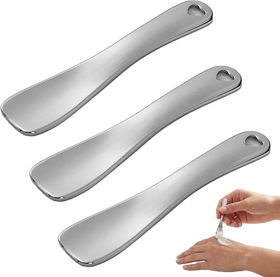 3Pcs Cosmetic Spatulas, Reusable Face Cream Applicators