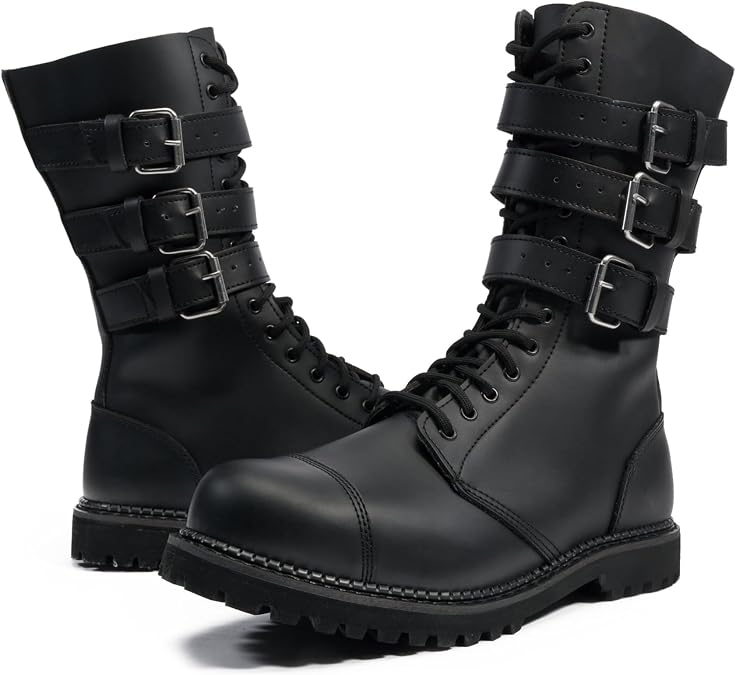 Brandit Phantom 3-Buckle Men's Boot Black Everyday Gothic Festival Gothic black 40 EU