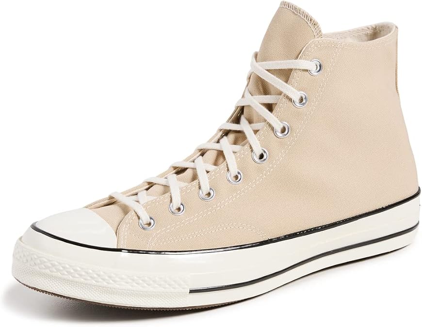 Converse Men's Chuck 70 Sneakers, Oat Milk/Egret/Black, 10 Medium US, Oat Milk/Egret/Black, 10 UK
