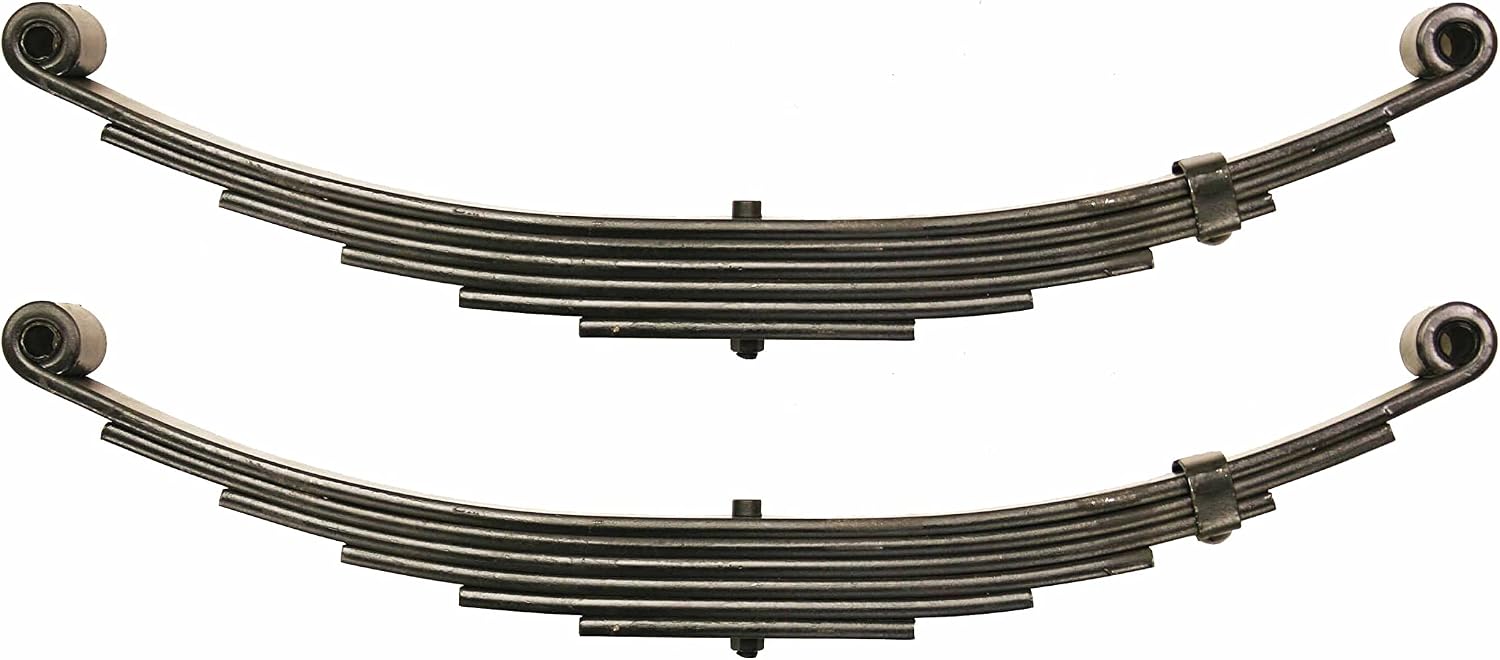 LIBRA Trailer Leaf Spring 6 Leaf Double Eye 3500# Cap for 7000# 7K Axle -Set 2