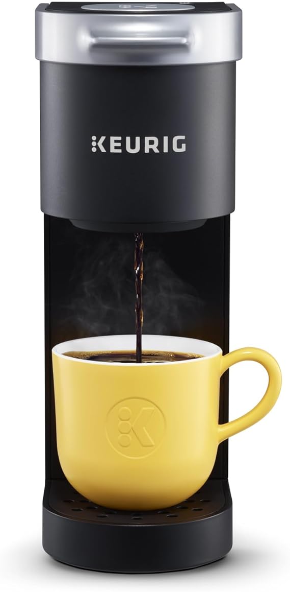 Keurig K-Mini Single Serve K-Cup Pod Coffee Maker, 6 to 12oz Brew size, with Cord Storage, Perfect for Small Spaces, Black | Cord Storage, Small Spaces