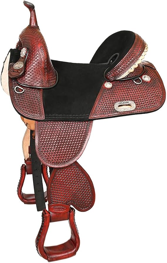 HILASON Western Treeless Horse Saddle Barrel Racing Trail