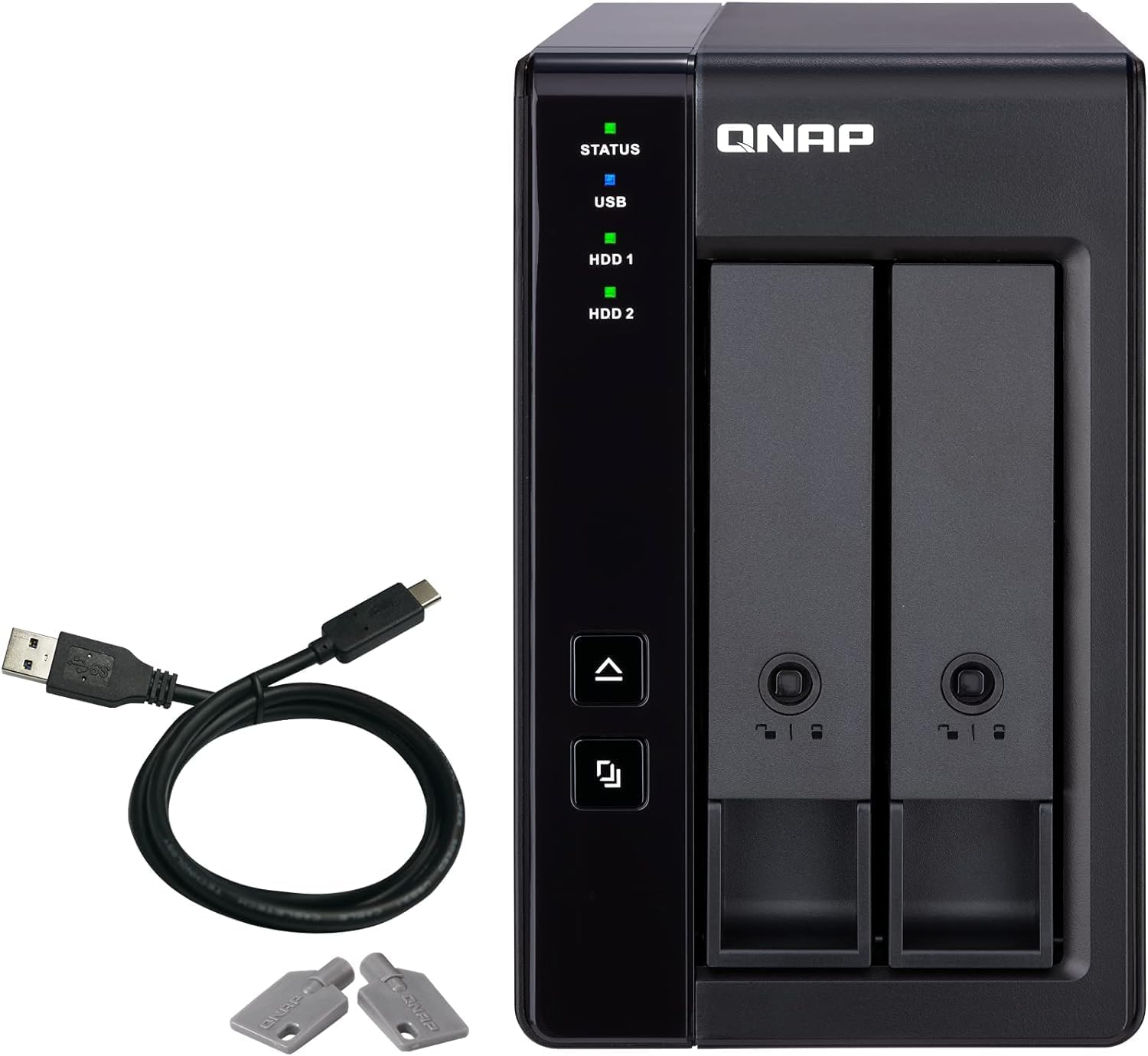 QNAP TR-002 2 Bay USB 3.0 RAID Expansion Enclosure DAS Direct Attach Storage