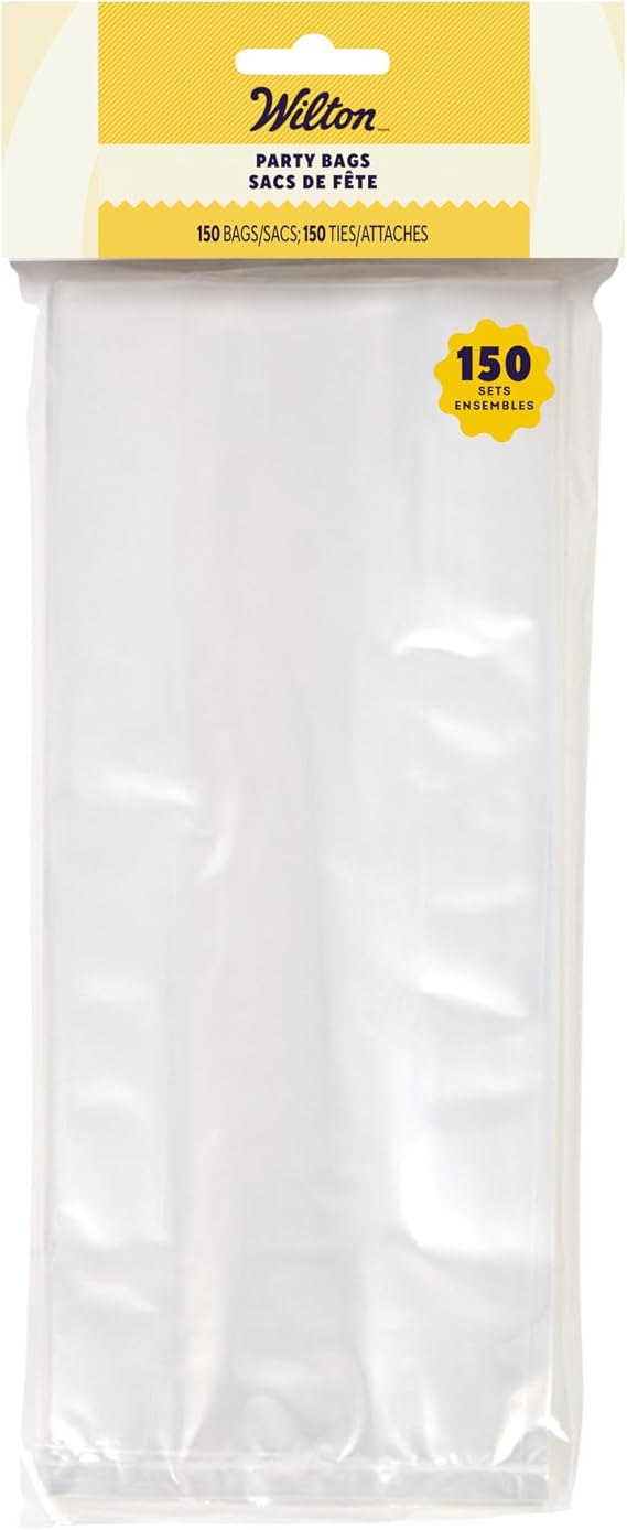 Wilton Clear Treat Party Bags, 4 x 9.5 in., 150-Pack