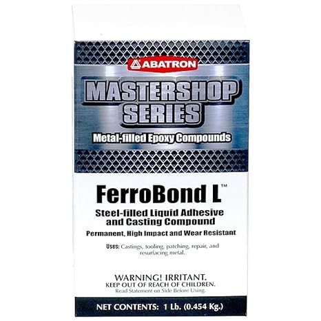 Abatron Ferrobond L Metal Repair Kit, 1 Lb Container, Gray | Steel, Filled, Metal Epoxy, Metal Repair Putty, Structural Adhesive