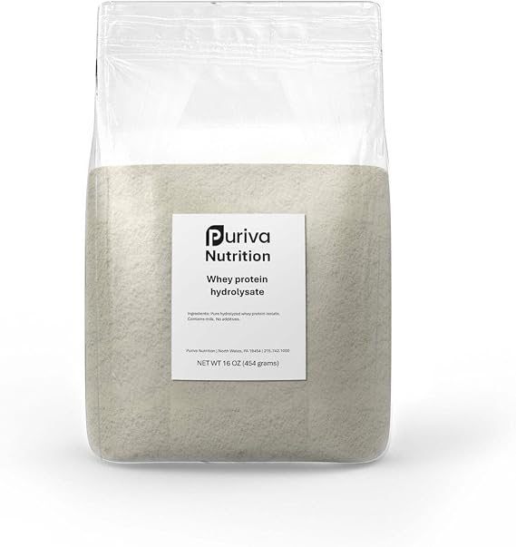 Protein Powder, Hydrolyzed Whey Protein Isolate, Plain, 1 Pound