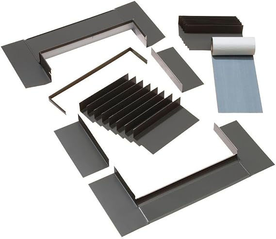 VELUX EDL A06 0000B Skylight Flashing, A06 Low-Profile Shingle Roof Flashing w/Adhesive Underlayment for Deck Mount Skylights