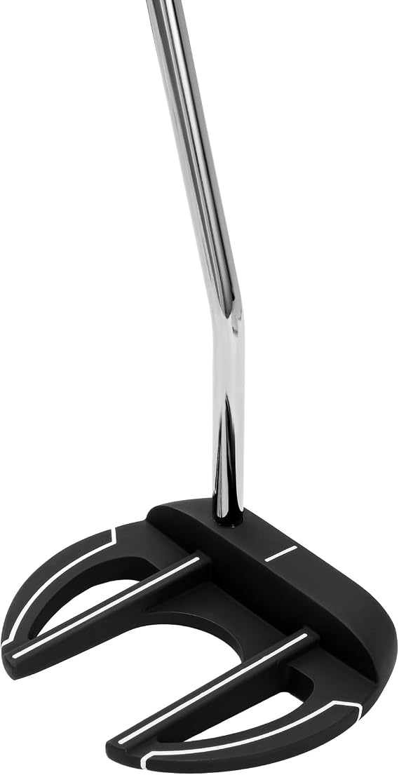 Mile High Life Golf Putter Right-Handed Matte Black with Aim Line & Grip