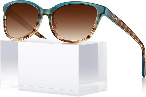 CARFIA Designer Acetate Womens Polarized Sunglasses Fit Most Face Shapes